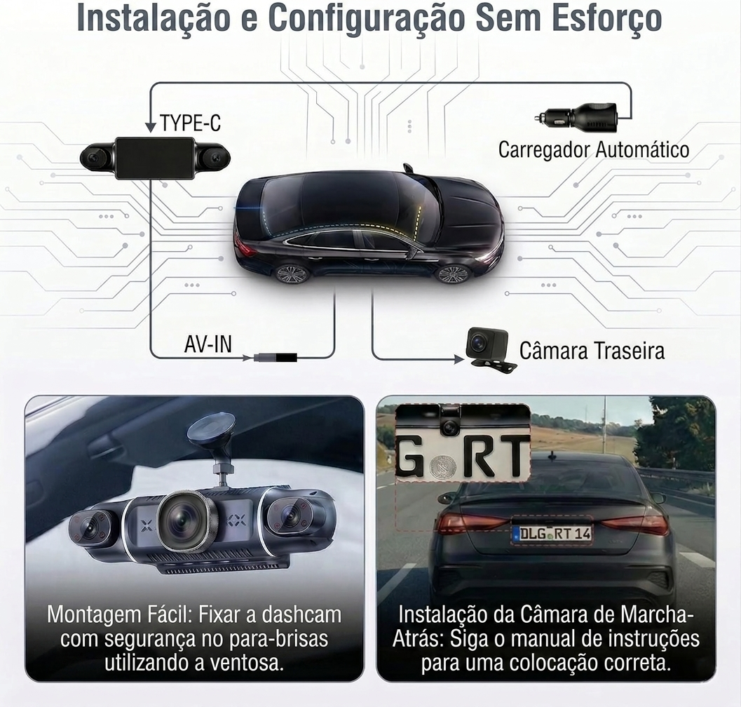 Carovigil Câmara 360° Segurança Automóvel